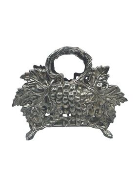 Vintage 1994 Godinger Silver Grape Napkin Holder